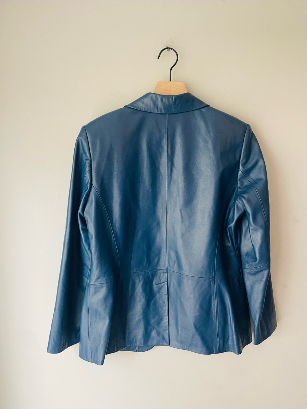 Pendleton Vintage Navy Leather Blazer Jacket - Picture 6 of 7